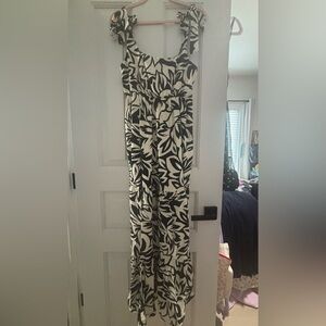 Floral Black and White Dress.